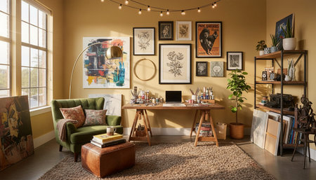 Contemporary Living Room Colorful Interior Decor