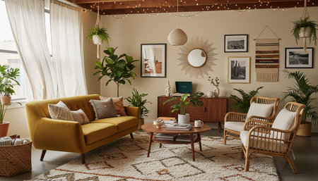 Contemporary Living Room Colorful Interior Decor