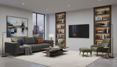Elegant Living Room Interior Modern Furniture Design