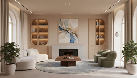 Elegant Living Room Interior Modern Furniture Design