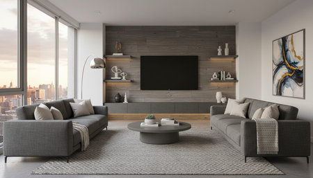 Elegant Living Room Interior Modern Furniture Design