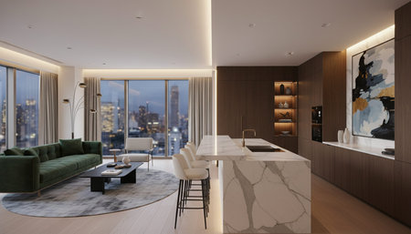 Contemporary Living Room Colorful Interior Decor