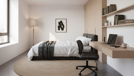 Stylish Interior Design with Decorative Elements in Modern Living Space