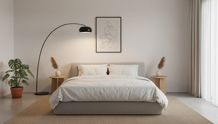 Stylish Interior Design with Decorative Elements in Modern Living Space