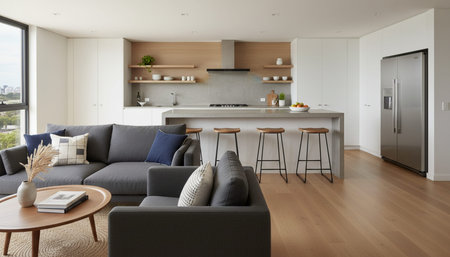Contemporary Living Room Colorful Interior Decor