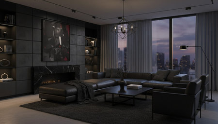 Elegant Living Room Interior Modern Furniture Design