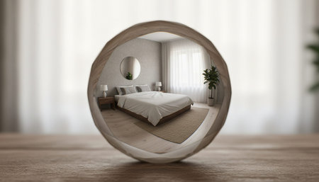 Stylish Interior Design with Decorative Elements in Modern Living Space