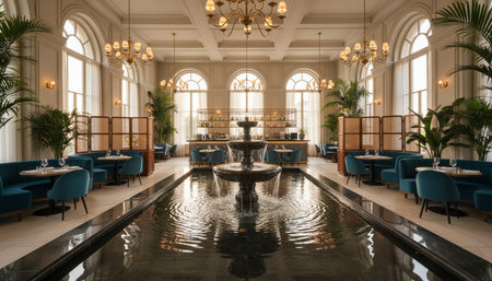 Luxury Interior Design with Grand Hall and Elegant Decoration