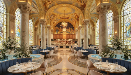 Luxury Interior Design with Grand Hall and Elegant Decoration