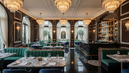 Luxury Interior Design with Grand Hall and Elegant Decoration