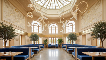 Luxury Interior Design with Grand Hall and Elegant Decoration