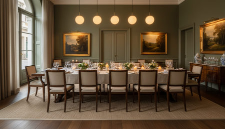 Luxury Interior Design with Grand Hall and Elegant Decoration