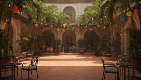 Luxury grand interior architecture featuring ornate ceilings, indoor swimming pools, and lush...