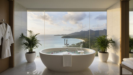 Luxury grand interior architecture featuring ornate ceilings, indoor swimming pools, and lush...