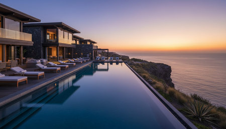 Luxury grand interior architecture featuring ornate ceilings, indoor swimming pools, and lush...
