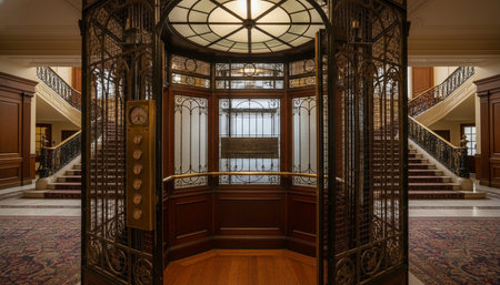 Luxury grand interior architecture featuring ornate ceilings, indoor swimming pools, and lush...
