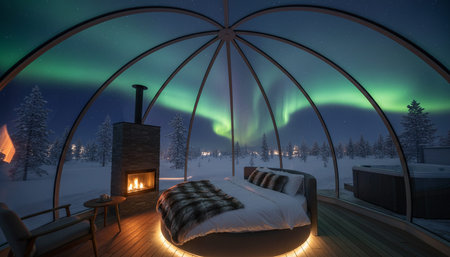 Luxury grand interior architecture featuring ornate ceilings, indoor swimming pools, and lush...