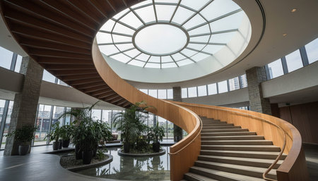 Luxury grand interior architecture featuring ornate ceilings, indoor swimming pools, and lush...
