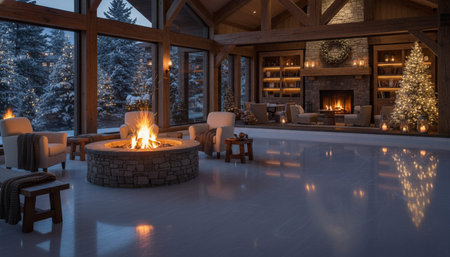 Luxury grand interior architecture featuring ornate ceilings, indoor swimming pools, and lush...