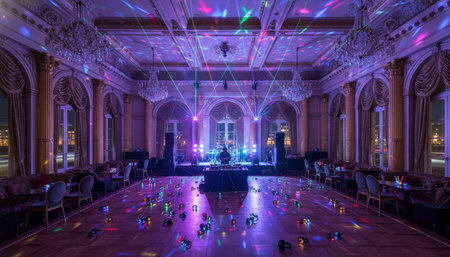 Luxury grand interior architecture featuring ornate ceilings, indoor swimming pools, and lush...