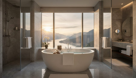 Luxury grand interior architecture featuring ornate ceilings, indoor swimming pools, and lush...