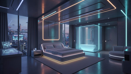 Luxury grand interior architecture featuring ornate ceilings, indoor swimming pools, and lush...