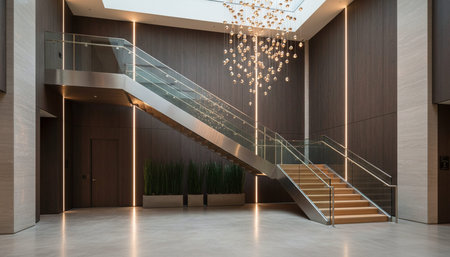 Luxury grand interior architecture featuring ornate ceilings, indoor swimming pools, and lush...