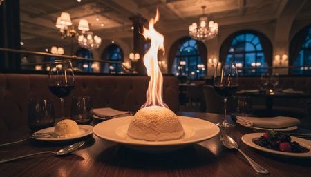 Luxury restaurant and bar interior design with opulent dining halls, elegant furniture, and...