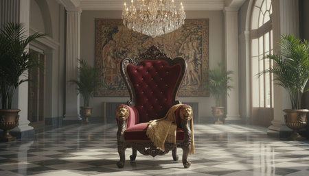 Luxury grand interior architecture featuring ornate ceilings, indoor swimming pools, and lush...