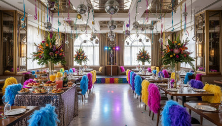 Luxury grand interior architecture featuring ornate ceilings, indoor swimming pools, and lush...