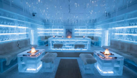 Luxury grand interior architecture featuring ornate ceilings, indoor swimming pools, and lush...