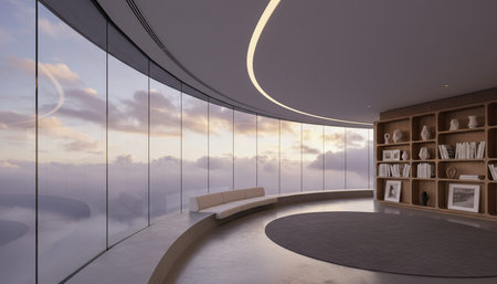 Luxury restaurant and bar interior design with grand dining halls, elegant furniture, and...