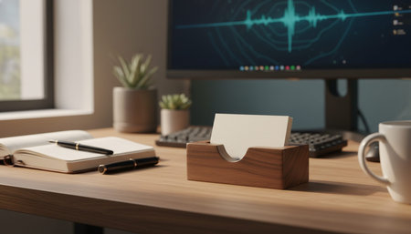 Modern professional home office workspace and contemporary desk setup interior.