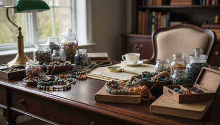 Modern professional home office workspace and contemporary desk setup interior.