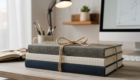 Modern professional home office workspace and contemporary desk setup interior.