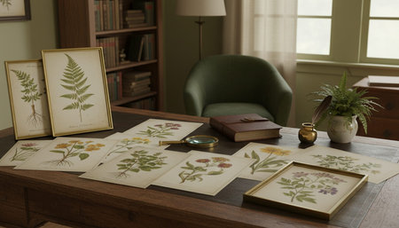 Modern professional home office workspace and contemporary desk setup interior.