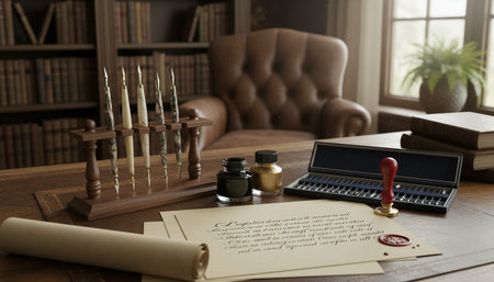 Modern professional home office workspace and contemporary desk setup interior.