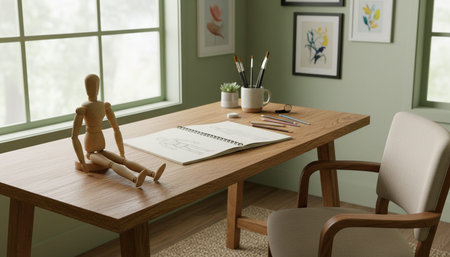 Modern professional home office workspace and contemporary desk setup interior.