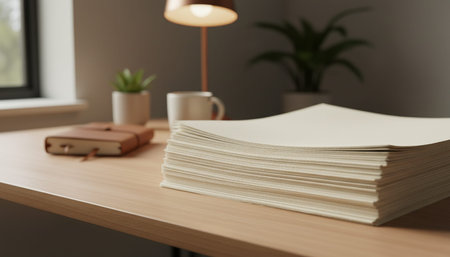 Modern professional home office workspace and contemporary desk setup interior.