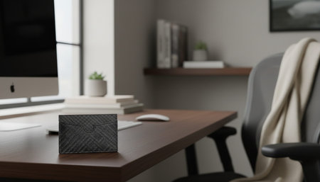 Modern professional home office workspace and contemporary desk setup interior.