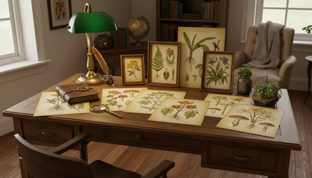 Modern professional home office workspace and contemporary desk setup interior.