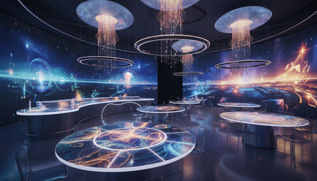Opulent grand interior architecture for luxury hospitality and fine dining spaces.