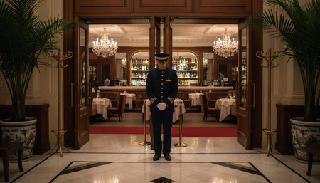 Opulent grand interior architecture for luxury hospitality and fine dining spaces.