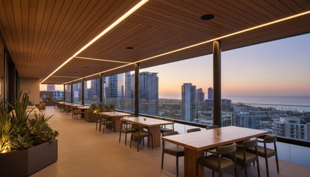 Opulent grand interior architecture for luxury hospitality and fine dining spaces.