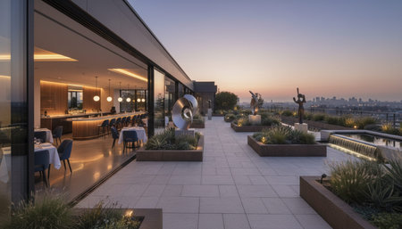 Opulent grand interior architecture for luxury hospitality and fine dining spaces.