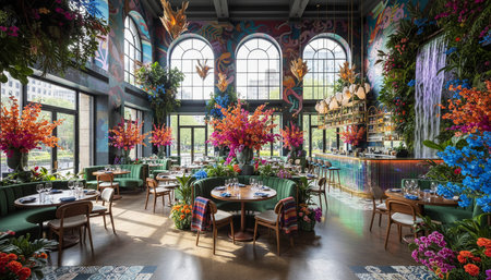 Opulent grand interior architecture for luxury hospitality and fine dining spaces.
