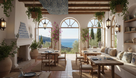 Opulent grand interior architecture for luxury hospitality and fine dining spaces.