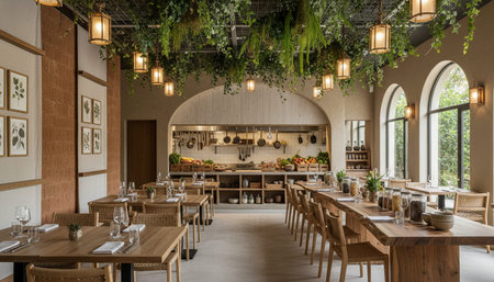 Opulent grand interior architecture for luxury hospitality and fine dining spaces.