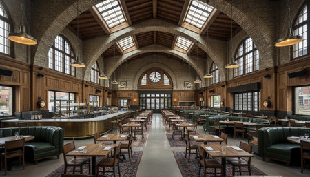 Opulent grand interior architecture for luxury hospitality and fine dining spaces.