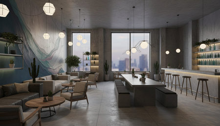 Opulent grand interior architecture for luxury hospitality and fine dining spaces.